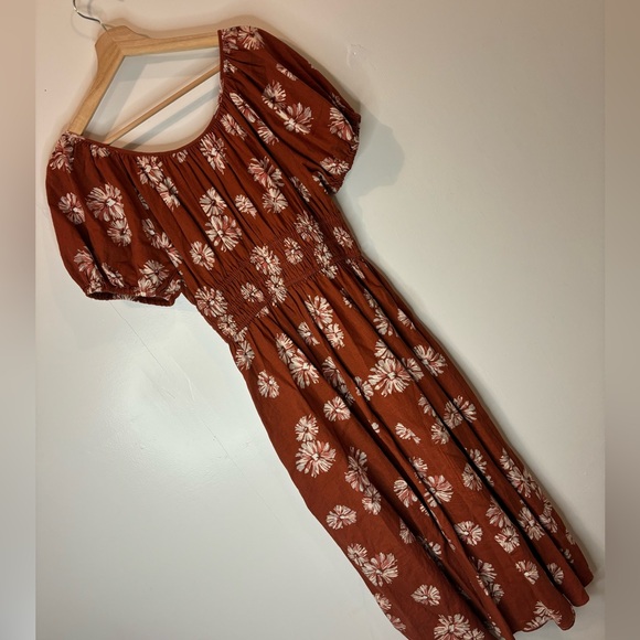 ✨Madewell Linen-Blend Sophia Midi Dress Medium - Picture 11 of 15